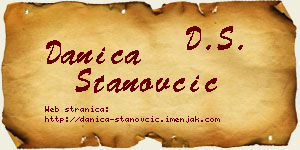 Danica Stanovčić vizit kartica
